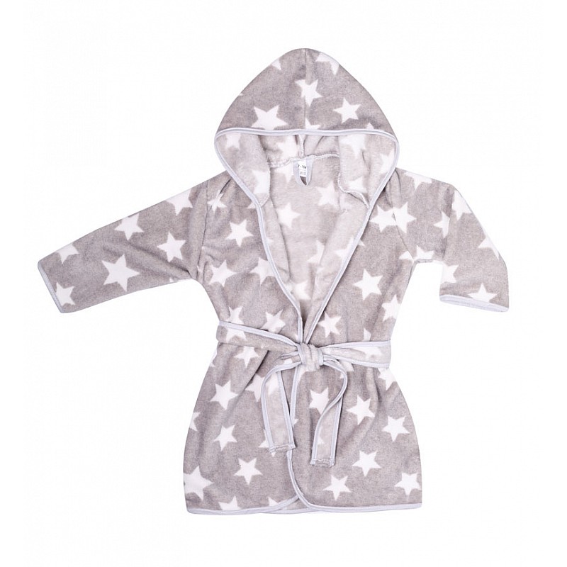 DUET BABY CORAL Children's bathrobe with hood 80-92, 806 STARS grey