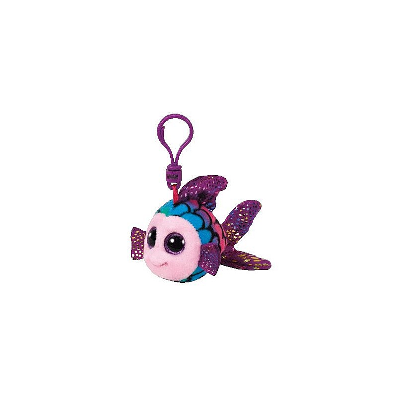 TY Beanie Boos Toy - Keychain MULTICOLORED FISH FLIPPY 8cm, TY35034