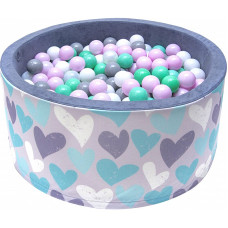 WELOX FUN Pool with balls, grey HEARTS A7