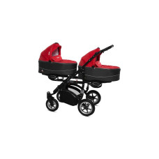 BABYACTIVE TWINNI PREMIUM Stroller for twins ROSSO, 08 black frame