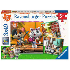 Ravensburger puzzle 3X49 CATS R05013