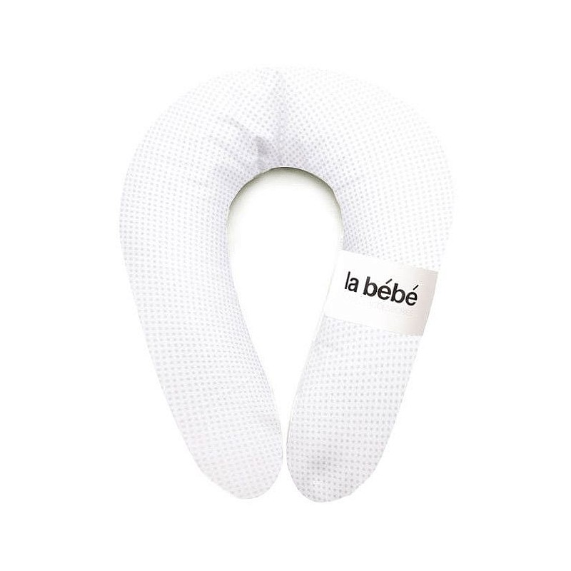 LA BEBE Snug Horseshoe 20x70sm White / grey satin 85699