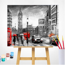 TSVETNOY Painting set by numbers 40x50cm London in the Rain, MG2161e