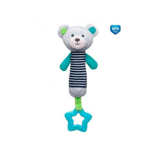 CANPOL BABIES Toy with squeaker BEAR 0m +, 68/055 grey