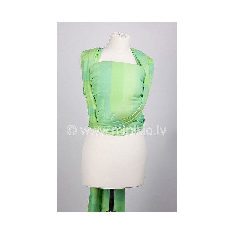 WOMAR slings BE CLOSE Nr.17 LIGHT GREEN STRIPES