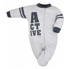 KOALA ACTIVE romper with long sleeves size 68 07-835 light gray