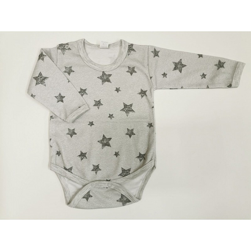 ZUZIA body 80 size,JEŽ 1715/80 grey/grey stars