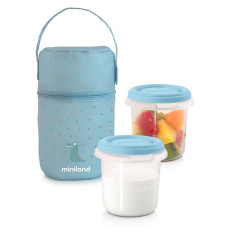 MINILAND PACK-2-GO hermisized ThermaBag with containers 2x250ml, ML89246 Azure