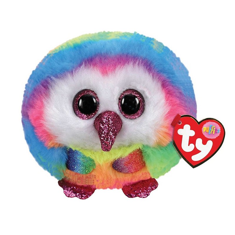 TY PUFFIES Soft toy Owen owl 8cm, TY42504