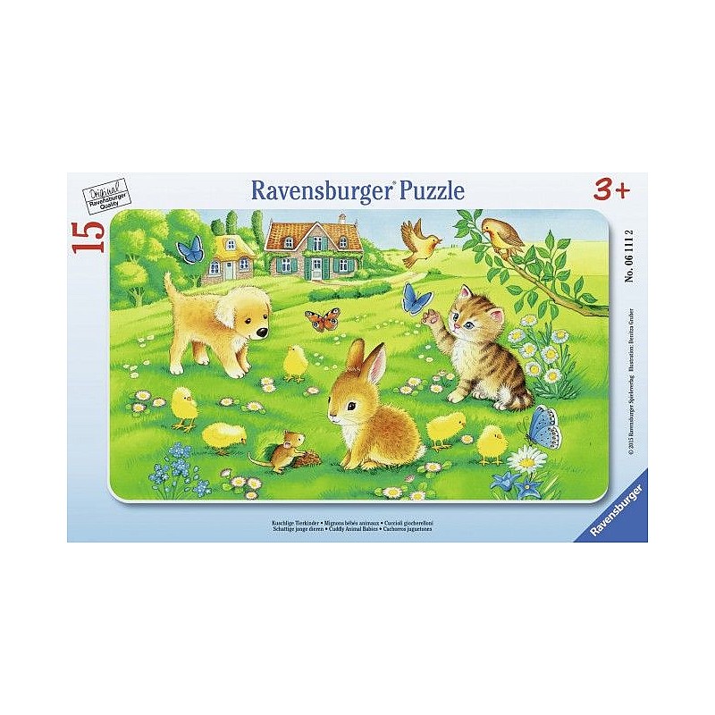 Ravensburger Frame Puzzle 15pcs. Animals 3+ R06111