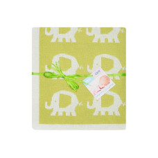 DUET BABY knitted plaid ELEPHANT 80x90sm green 507