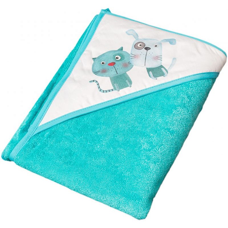 TEGA BABY DOG and CAT towel with hood, PK-008