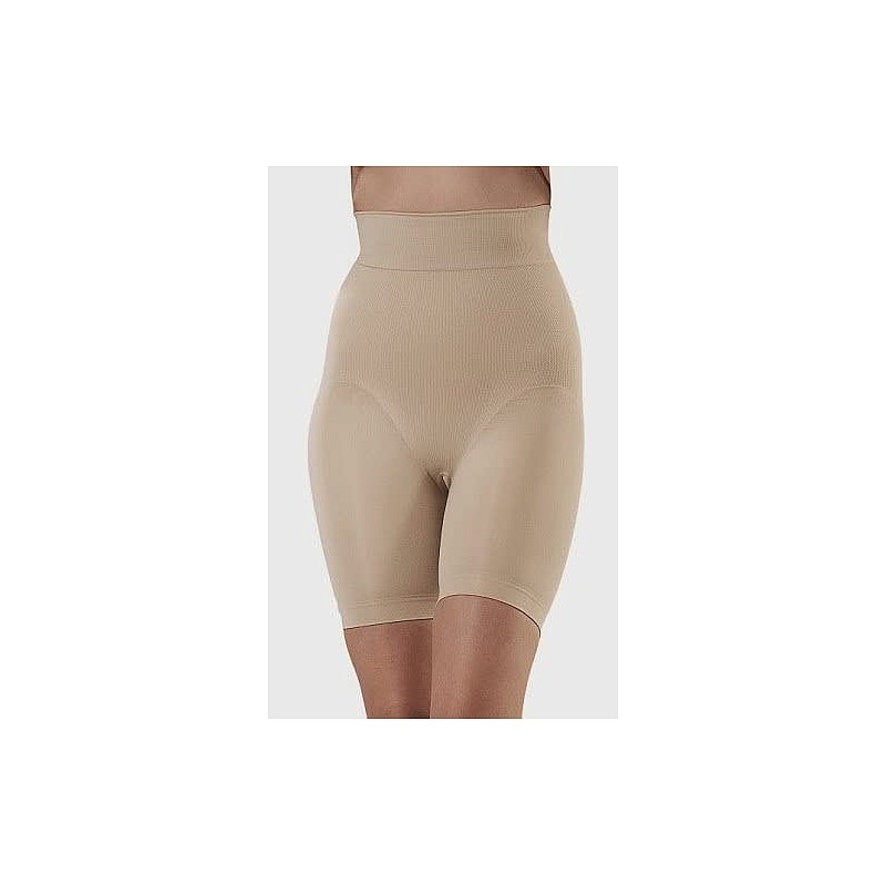 ELAST 1408 briefs with a high waist and silicone band S/M beige