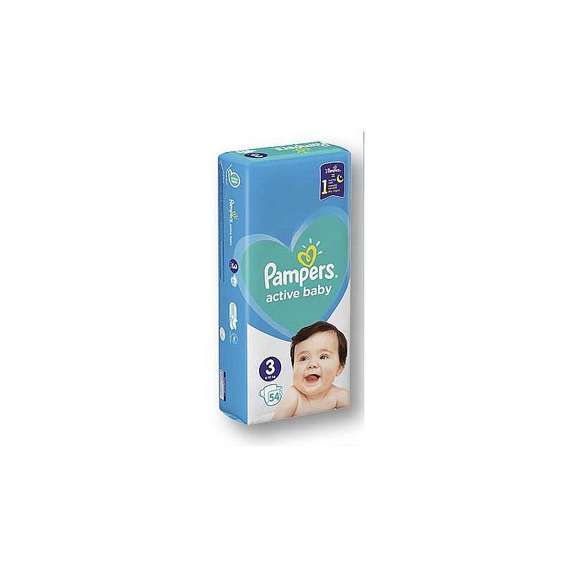 Pampers Active Baby autiņbiksītes 3 izmērs 6-10kg 54gb