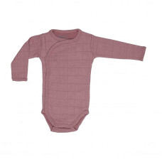 LODGER Romper Solid Cotton bodykit with long sleeves, size 68 RS 073 Plush