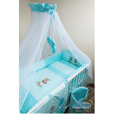 ANKRAS RABBIT bed linen 4 parts 120h90sm - 360sm - turquoise