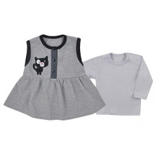 KOALA CZARNY KOT sundress with a blouse size 62, 07-862 gray