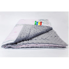 ANKRAS MINKY Dreamer 75x100cm pink plaid gray