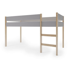 YAPPY KIDS YappyGrott half-high bed 208x120x98.5cm, lightgrey