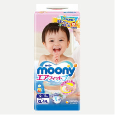 MOONY diapers XL. 44 pcs, 12-17kg., 14300