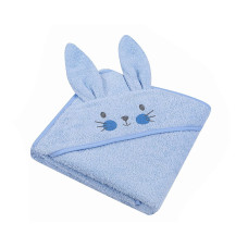 DUET BABY hooded towel 100x100cm ANIMALS II, 328 blue