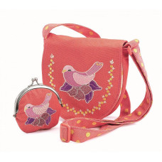 Charms - Embroidered bird bag and purse