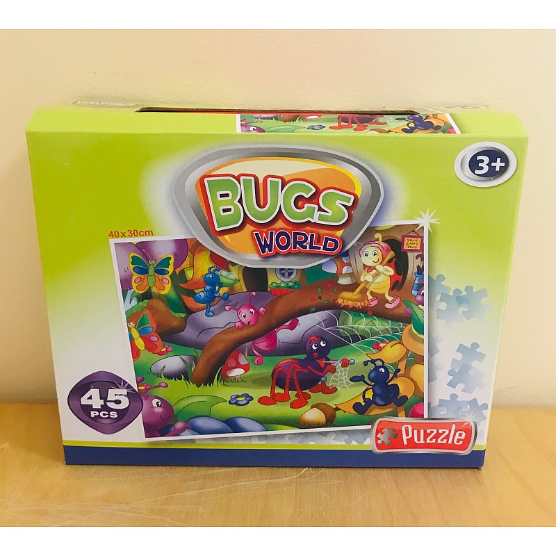 ERJUTOYS Puzzle 3+, 45pcs., JU9259 Bugs World