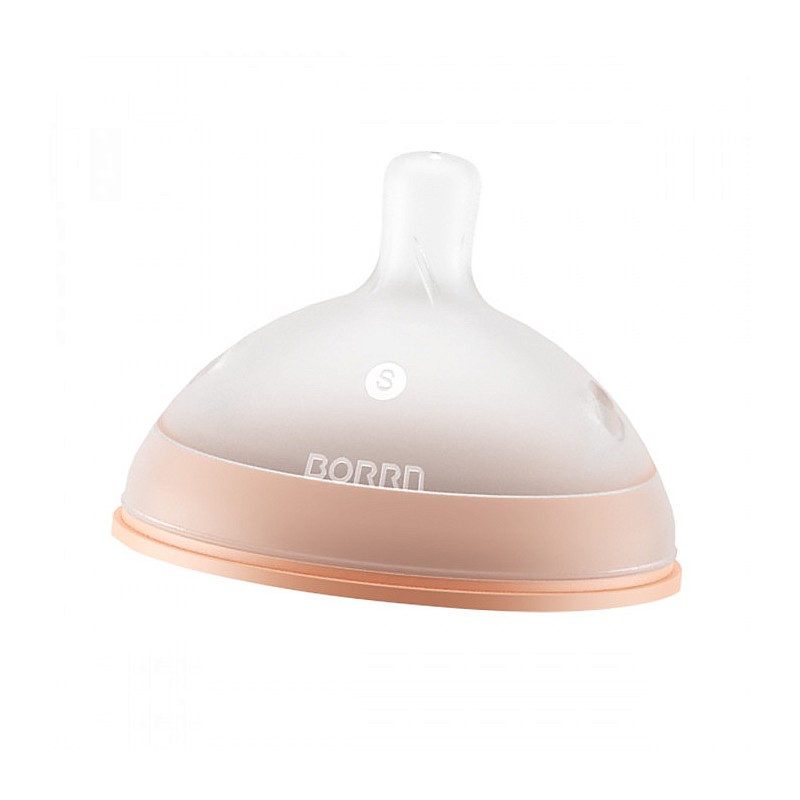 BORRN  Silicone Teat (2K Structure) (Orange color) Slow flow, Breast-like, Anti-colic