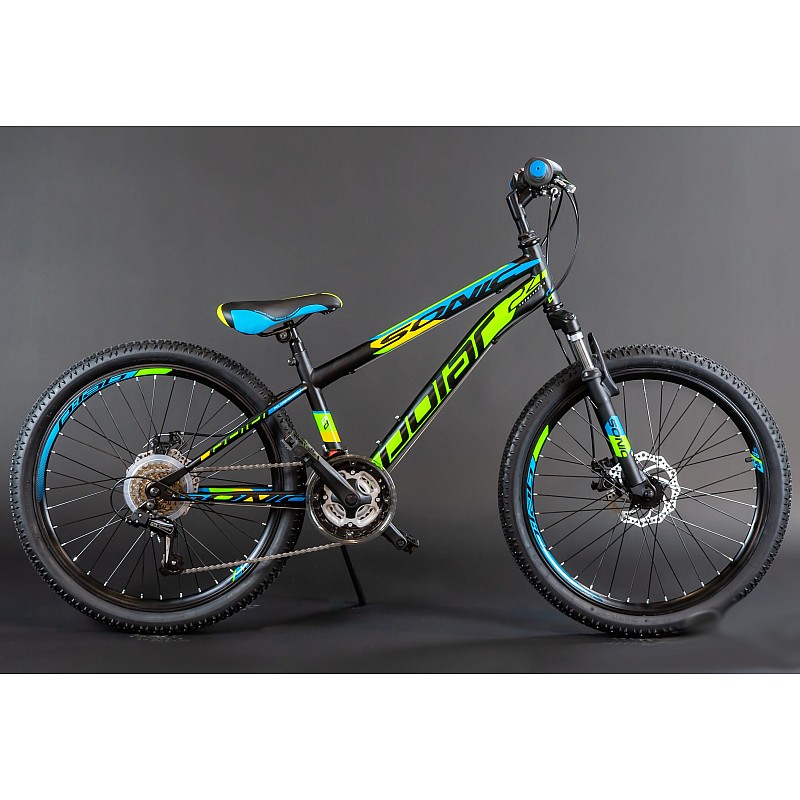 POLAR SONIC FS bicycle 24", Black/green/blue