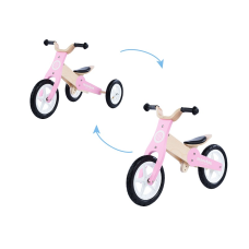 MOOVKEE Ride on/balance bike 2in1 JANE OC075 NATURAL WOOD & SWEET PINK