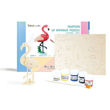 ROBOTIME Painting 3D Wooden Puzzle Flamingo PC206