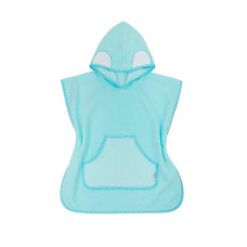 BOCIOLAND hooded baby poncho 55x60cm, turquoise BL180