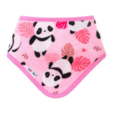 AKUKU bandana bib A1511 PANDA Pink