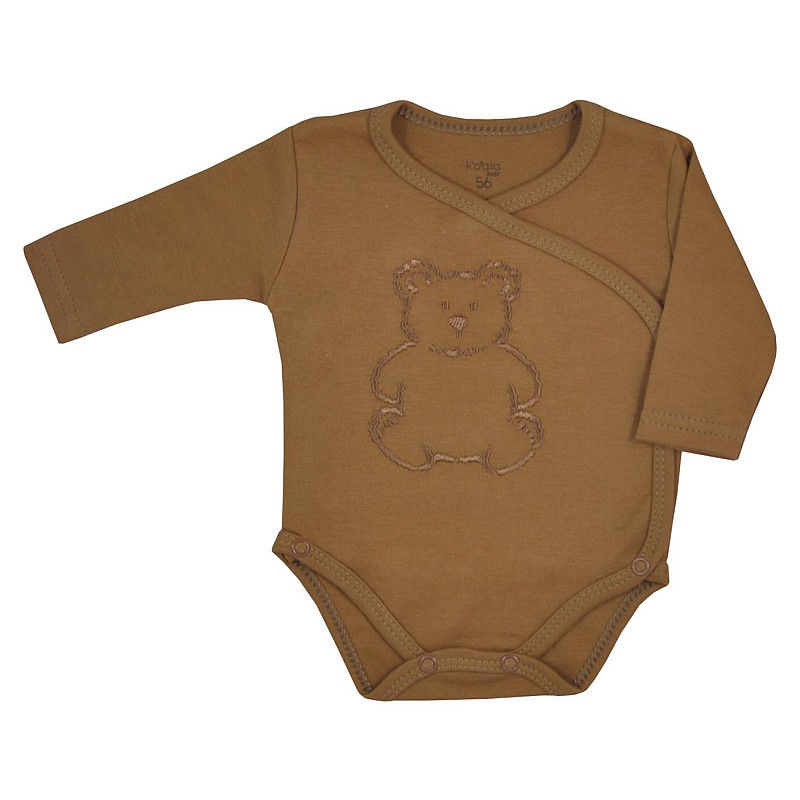 KOALA BABY MIŠ Body with long sleaves 09-391 62 size, brown