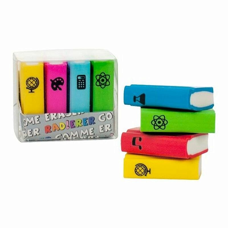 TRENDHAUS Erasers - Mini books (4 pcs., 2 designs) TH941558