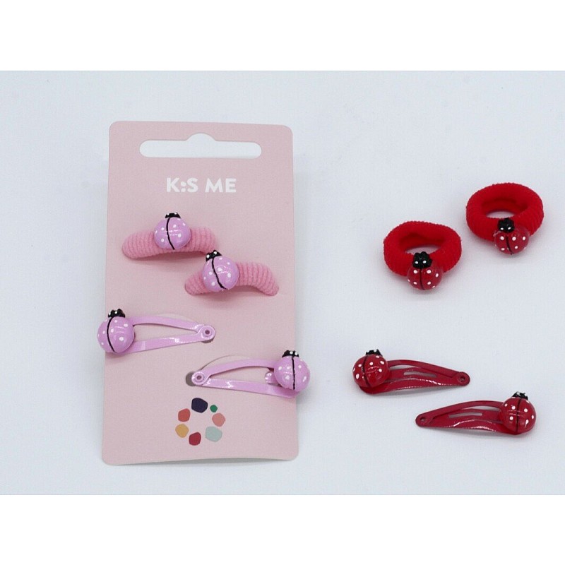 K:S ME Hairclips and ties - Ladybugs (2 pairs) K110008