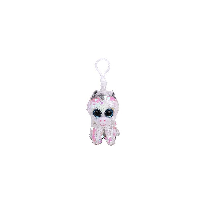 TY Flippables Toy - Keychain DIAMOND SEQUIN WHITE UNICORN 8cm, TY35300