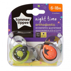 TOMMEE TIPPEE soother Night unisex 18-36m 2pcs. 433474