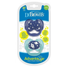 DR.BROWNS ADVANTAGE silicone pacifier, 0-6m Space PA12002-INTLX