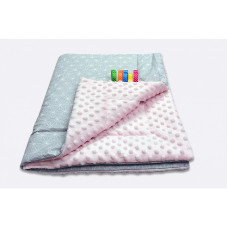 ANKRAS MINKY DIAMOND plaid 75x100см, pink/grey