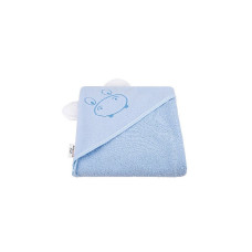 BOCIOLAND Hooded Towel 80x80cm EARS HIPOPOTAM blue BOC0123