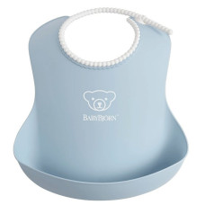 BABYBJORN BIB soft bib 4m+, POWDER BLUE 046367