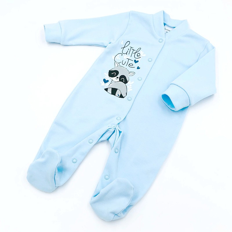 GAMEX romper with long sleeves RACOON (454) 400436, 62 size. blue