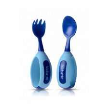 KIDSME spoon with fork 9M+, Aquamarine 9853 AQ