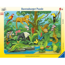 Ravensburger Frame Puzzle Rainforest Animals 11pc. 4+ R 05140