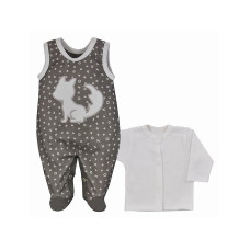 KOALA XO Romper with blouse 68 izmērs 05-003 grey/xo