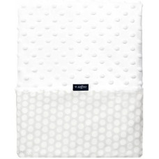 WOMAR MINKY double sided blanket 75x100sm White dots/grey-white