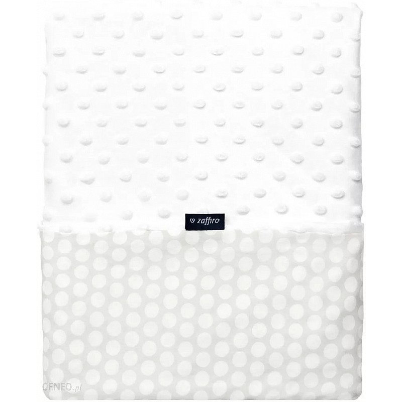 WOMAR MINKY double sided blanket 75x100sm White dots/grey-white