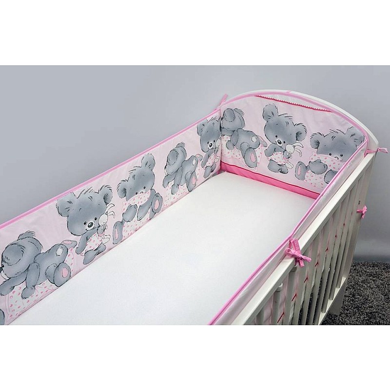 ANKRAS MIKA protector for crib rungs 360cm pink