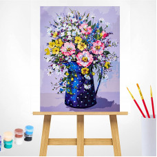 TSVETNOY Painting set by numbers 40x50cm Wildflower Bouquet, MG2180e